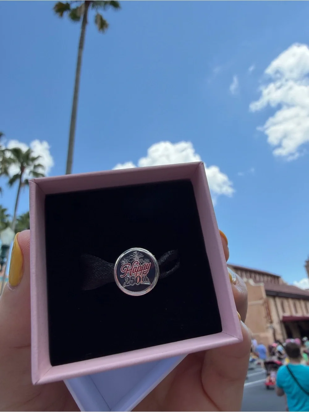 2026 Disney Parks Pandora 250th Independence Day USA Mickey Mouse Ear Charm New
